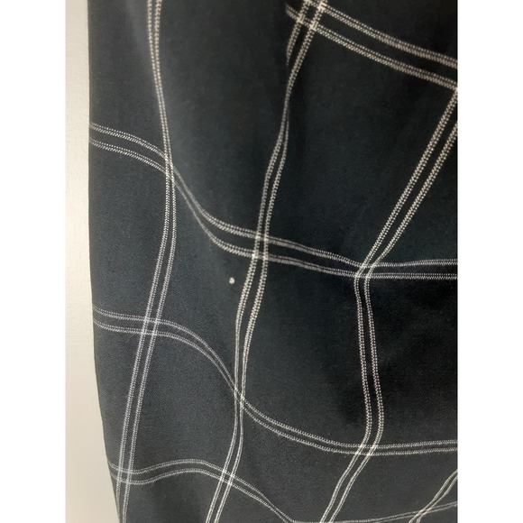 Banana Republic Womens Navy Blue Grid Plaid Ryan Dress Pants Slacks Unlined 6 - Picture 10 of 16